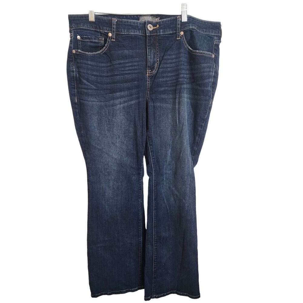 Torrid 18R Dark Wash Midrise Slim Boot Jeans, Vintage Stretch